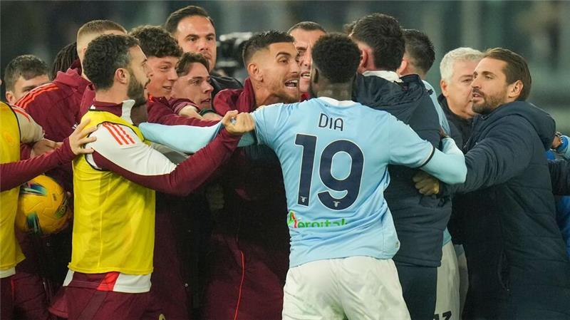 Das Rom-Derby war vor allem in der Schlussphase hitzig.