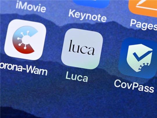 Das Startsymbol einer Luca-App ist auf dem Bildschirm eines Smartphones dargestellt. Foto: Bernd Weißbrod/dpa