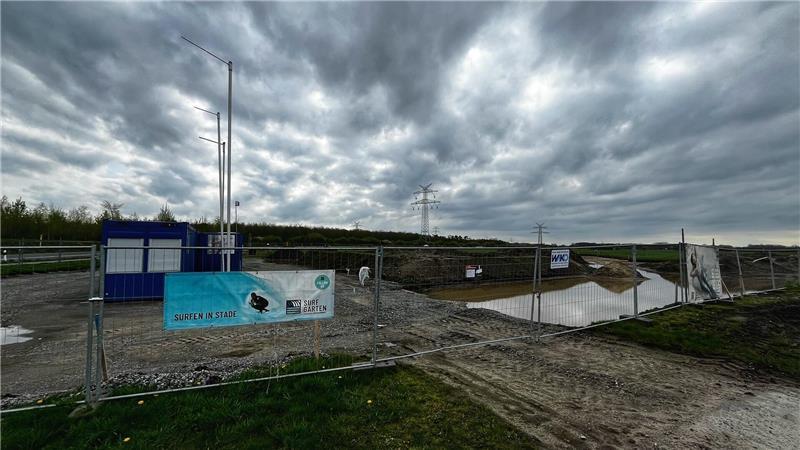 Das Surfpark-Gelände in Stade-Süd im April 2024.