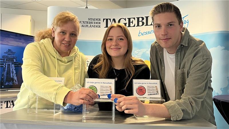 Das TAGEBLATT-Team für die Geest: Miriam Fehlbus (links) war zuletzt für die Samtgemeinde Fredenbeck zuständig. Für sie übernimmt Thies Meyer. Pauline Meyer kümmert sich um die Samtgemeinde Harsefeld.