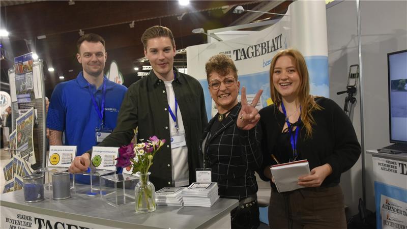 Das TAGEBLATT-Team im Einsatz (von links): Maric Buchholz, Thies Meyer, Denise Heller und Pauline Meyer.