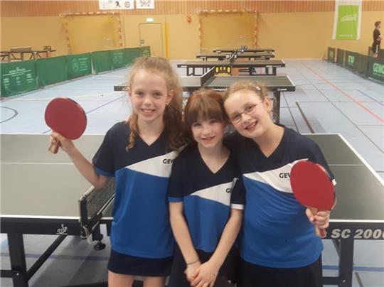 Das TTC-Trio (von links): Karina Gori, Alma Ronge und Adelina Schmidtke. Foto: Verein/nomo