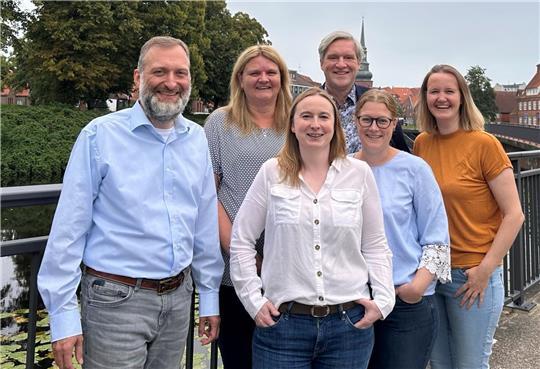 Das Team der Stader Wirtschaftsförderung (von links): Matthias Bunzel, Bettina Quednau, Jenne Wendt, Torsten Kramer, Sophie Hohmeister und Saskia Deckenbach.