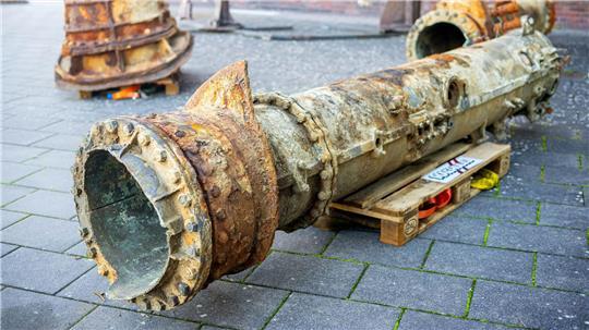 Das Torpedorohr soll künftig in Dresden ausgestellt werden.