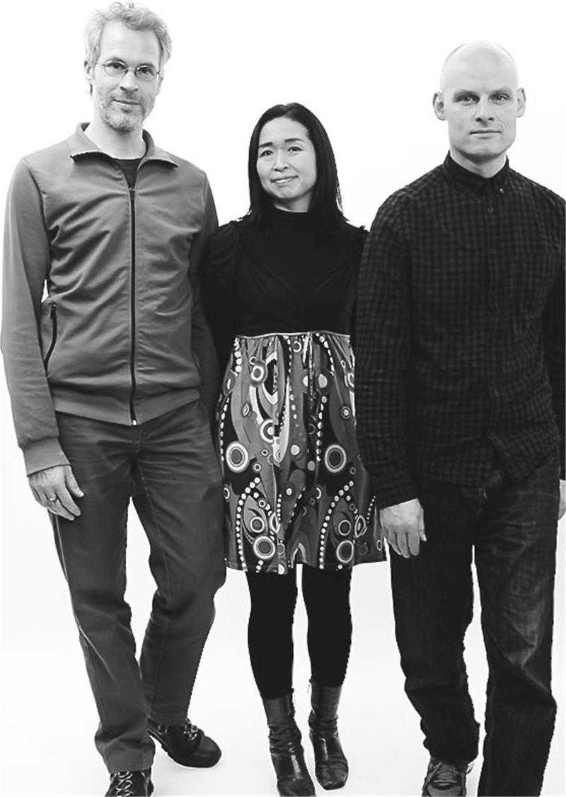 Das Trio : John Eckhard, Naoko Kikuchi und Eric Schaefer (von links).