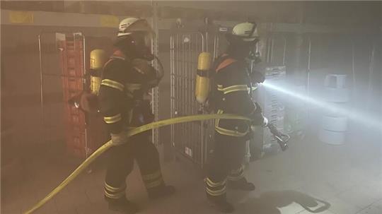 Das Übungszenario: Ein Brand im Rewe-Markt mit mehreren vermissten Personen.