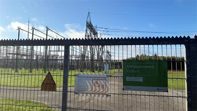 Das Umspannwerk in Dollern wird mit Kameras überwacht.