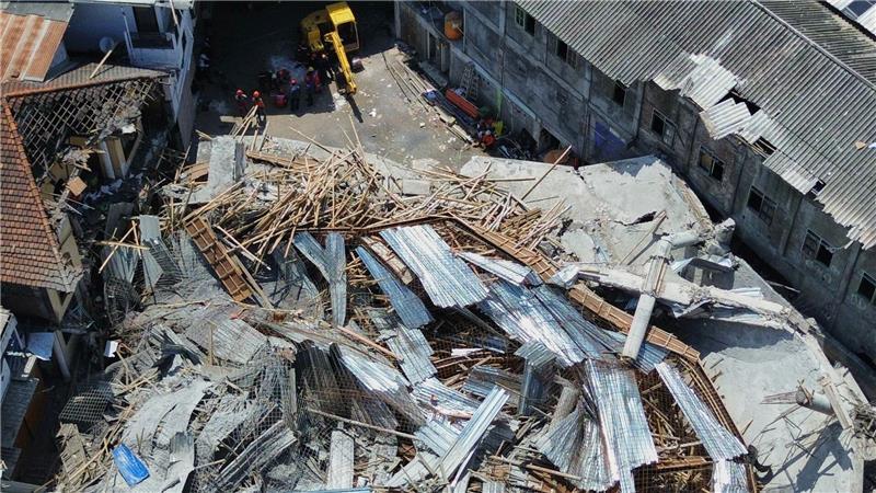 Das Unglück ereignete sich während des Gießens einer Betondecke