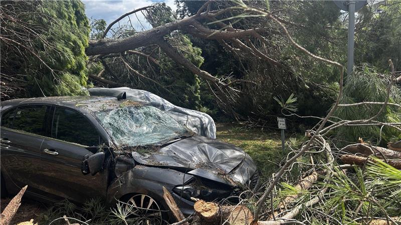 Unwetter richtet rund um Rimini schwere Schäden an Das Unwetter richtete erheblichen Sachschaden an.