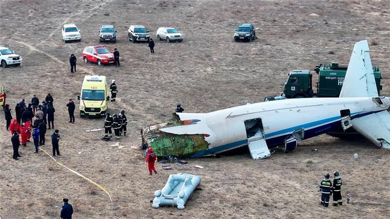 Das Wrack der Embraer 190.