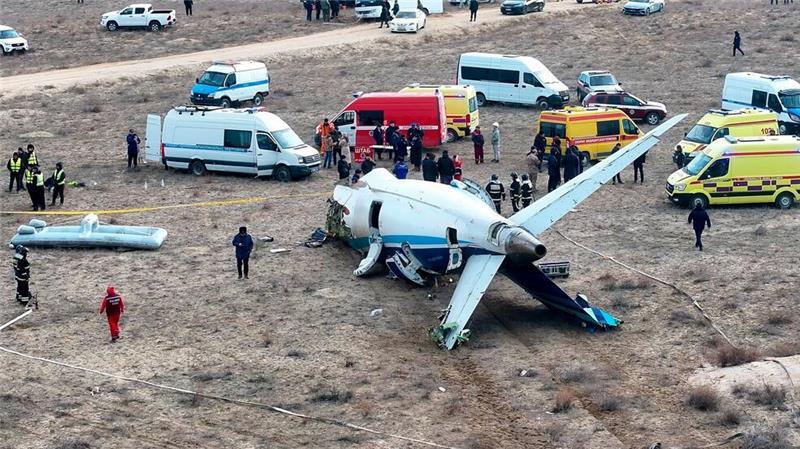 Das Wrack der Embraer 190.
