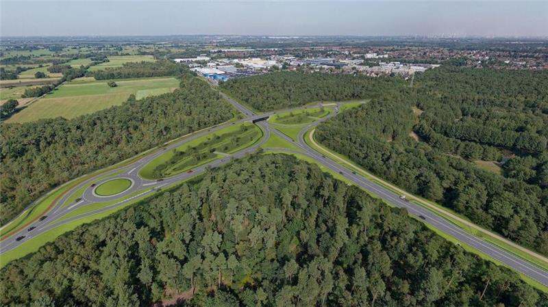 Baubeginn der B3 neu: Landesbehörde macht es spannend Das am Computer generierte Bild zeigt, wie später die Anschlussstelle der B3 neu an die B73 bei Neu Wulmstorf aussehen wird.