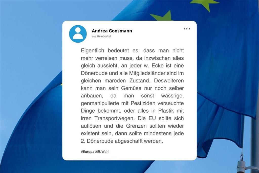 Das antworteten TAGEBLATT-Leser auf die Frage "Was bedeutet Europa für Sie?"