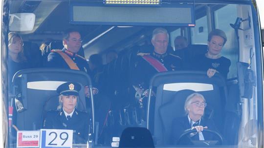 Das belgische Königspaar reiste nach Oslo, um Abschied von König Harald V. zu nehmen.