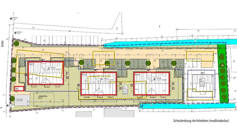 Das ist der Lageplan des neuen Baugebiets in der Dorfstraße 30 in Neuenkirchen.