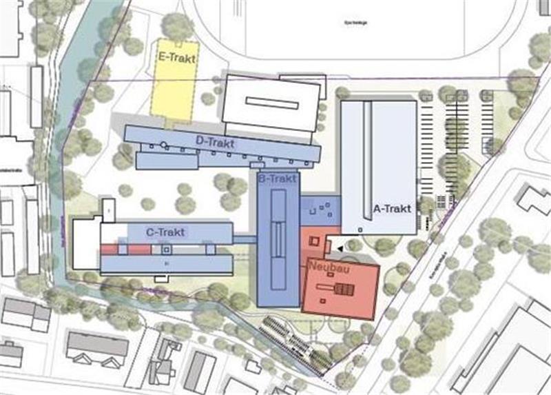 Das ist der Lageplan für die Gebäude der Halepaghen-Schule.