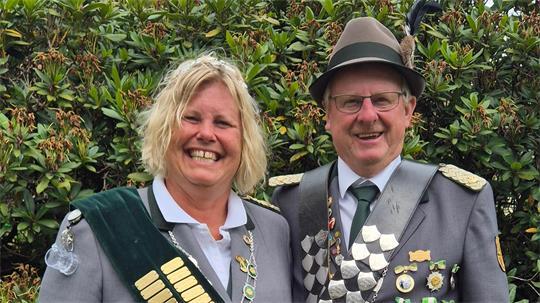 Das neue Königspaar: Schützenkönig Uwe „Roger“ Roch und Königin Tanja Ney.