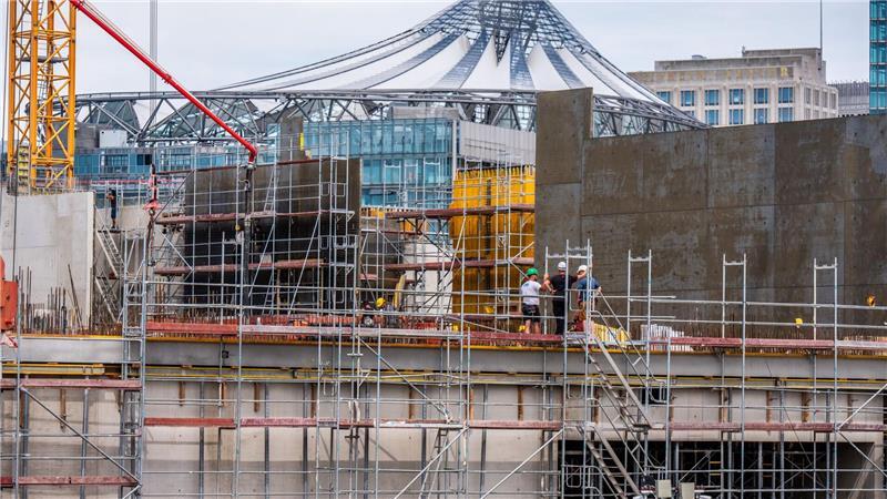 Teurer und später: Museumsneubau in Berlin droht Verzögerung Das neue Museum entsteht in der Nähe des Potsdamer Platzes.
