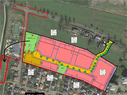 Das neue Quartier mit 500 bis 600 neuen Einwohnern soll nach der Fertigstellung klimaneutral funktionieren. Grafik: Stadt Buxtehude