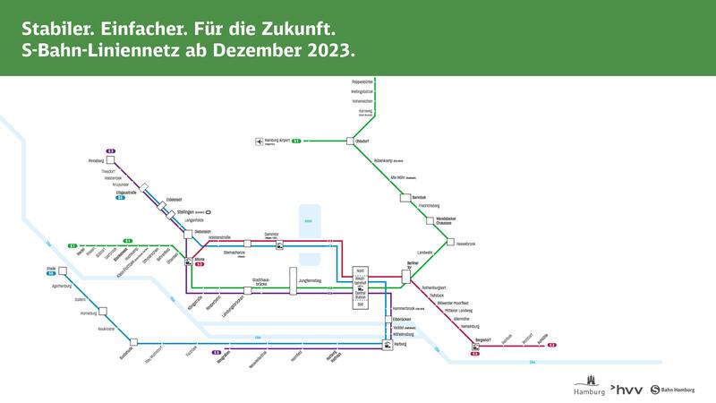 Das neue S-Bahnnetz ab Dezember 2023.