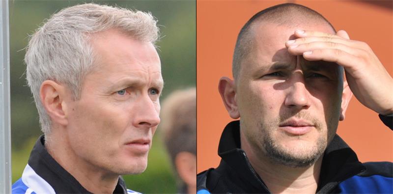 Das neue Trainerduo beim VfL Güldenstern Stade: Dirk Dammann und Matthias Quadt.