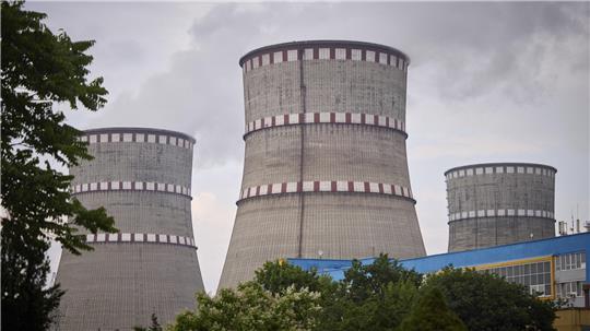 Das ukrainische Kernkraftwerk Riwne in Warasch, Gebiet Riwne, Ukraine. 
