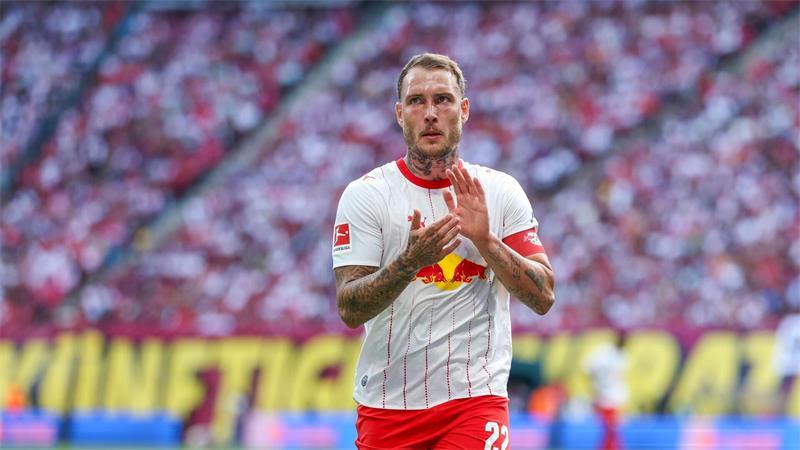 Ersatz für Kapitän Kimmich: Vier Kandidaten für Klopp David Raum ist Kapitän bei RB Leipzig. (Archivbild)