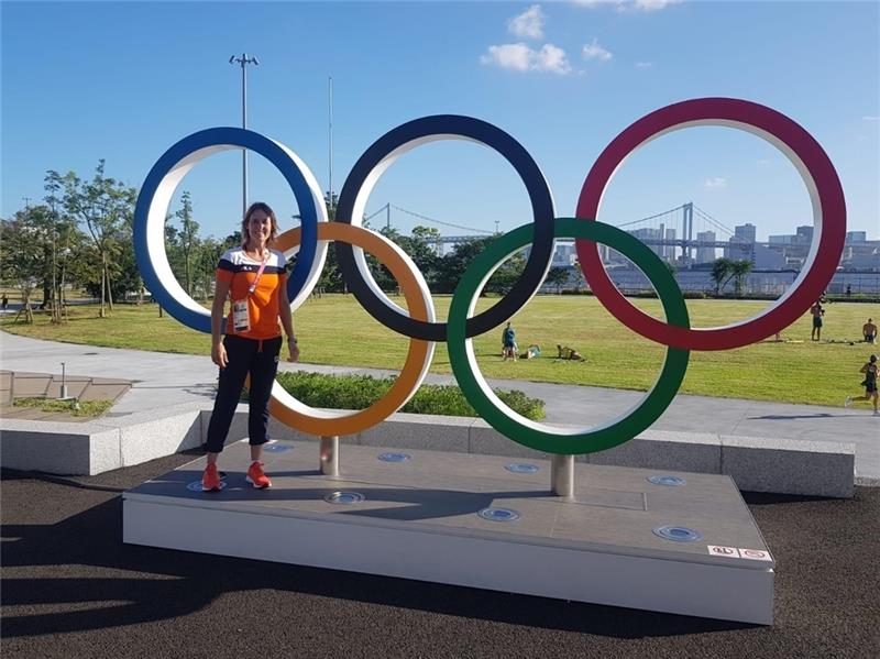 Debbie Klijn trainiert die Torhüterinnen der Niederlande bei den Olympischen Spielen in Tokio. Foto: privat