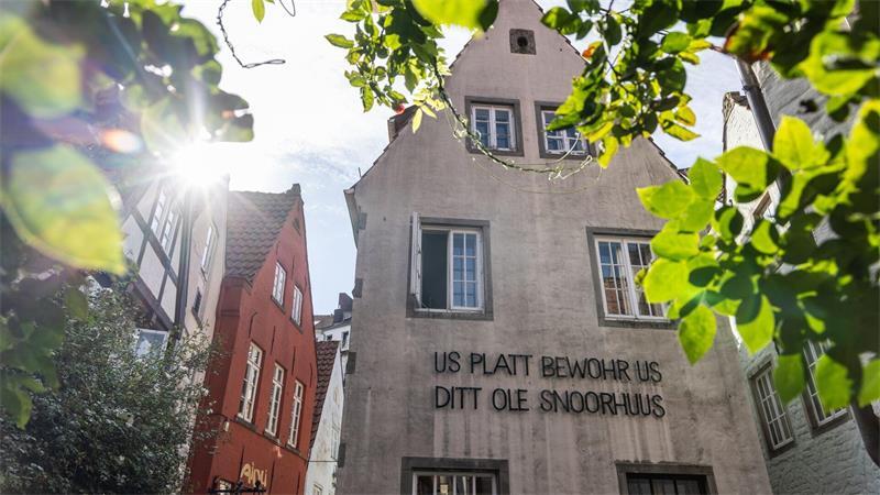 Nele Otten leitet weltgrößte Bibliothek für Plattdeutsch Dem Institut für niederdeutsche Sprache gehören vier Häuser im Schnoor. Drei sollen verkauft werden.