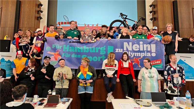 Den Delegierten lag ein Leistantrag des Landesvorstands zur Ablehnung einer Olympia-Bewerbung vor.