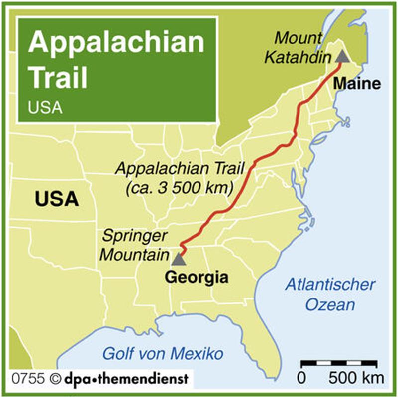 „Ich will jetzt nur noch losgehen“: 54-Jähriger wandert den Appalachian Trail Den ganzen Appalachian-Trail nehmen sich nur die wenigsten Wanderer vor, sie nennen sich „Thru-Hiker“.