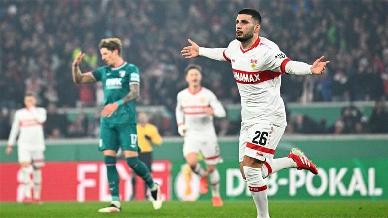 VfB Stuttgart bezwingt Augsburg und steht im Halbfinale Deniz Undav brachte den VfB Stuttgart in Führung.