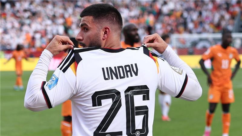 Deniz Undav von Deutschland bejubelt sein Tor zum 2:1 gegen die Elfenbeinküste.