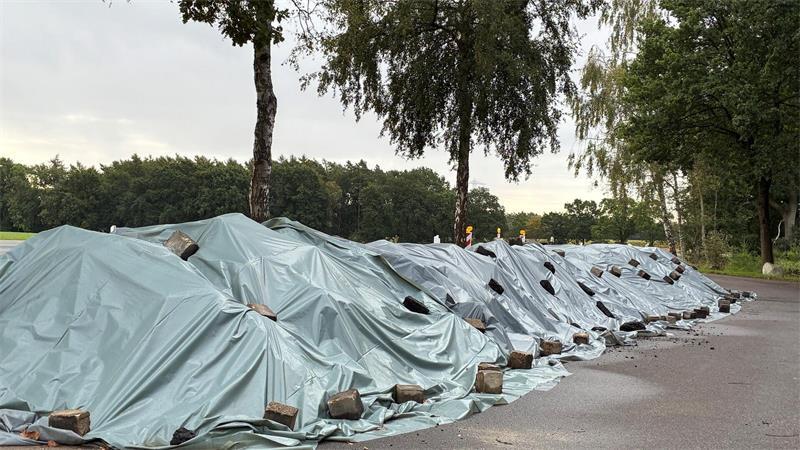 „Deponie“ für Bauschutt an dem B73-Rastplatz zwischen Horneburg und Dollern.