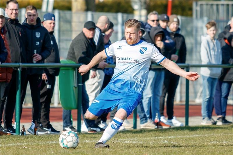 Der 41-jährige Michael Wiebusch würde sich gern mit dem Aufstieg aus Hammah verabschieden. Foto: Struwe