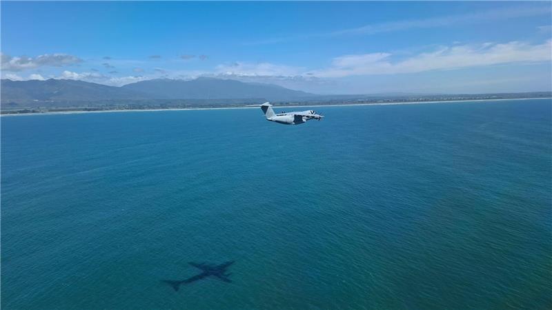 Warum die Luftwaffe in Neuseeland war Der A400M während der Übung „Tuhono Rangi“ in Neuseeland. (Handout)