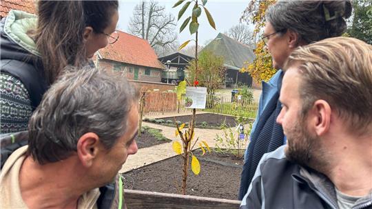 Der Anfang ist getan: Bald dürfen sich Passanten im Naschgarten neben dem Schloss Agathenburg bedienen.
