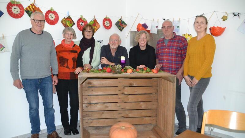 Der Arbeitskreis „Dorftreff“ mit Gerd Seebeck, Karin Kern, Karin Seebeck, Harry Kern, Rike Feil, Martin Ludwig und Wiebke Seebeck (von links).