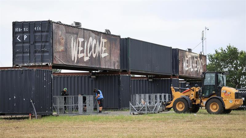 Der Aufbau für das Wacken Open Air läuft auf Hochtouren.