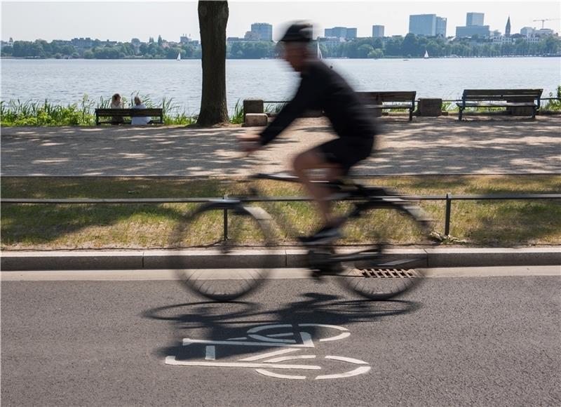 Der Ausbau zur Fahrradstadt geht dem ADFC in Hamburg nicht schnell genug. Foto: Bockwoldt/dpa