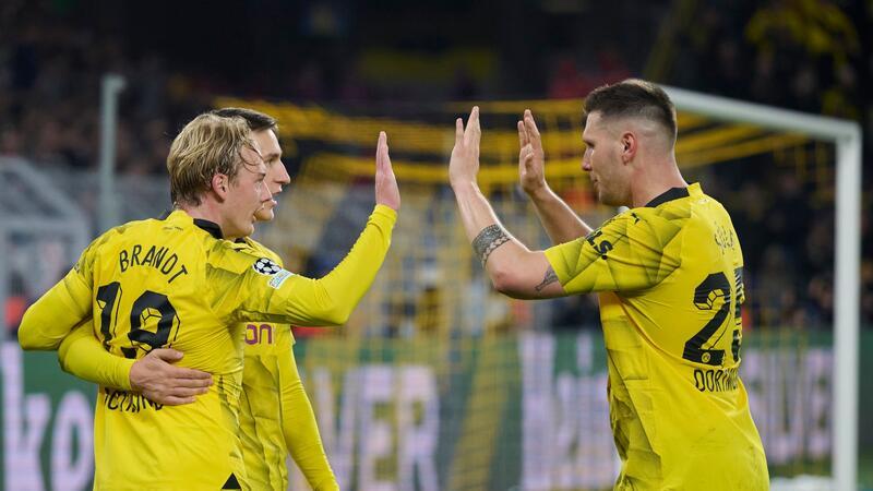 BVB mit „toller Reaktion“ nach Bayern-Debakel Der BVB um Julian Brandt, Nico Schlotterbeck und Niklas Süle (l-r) setzte sich gegen Newcastle durch.