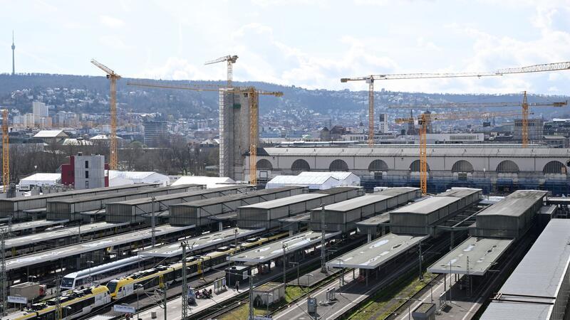 Der Bahnhof des milliardenschweren Bahnprojekts Stuttgart 21, bei dem der Stuttgarter Hauptbahnhof unter die Erde verlegt werden soll.
