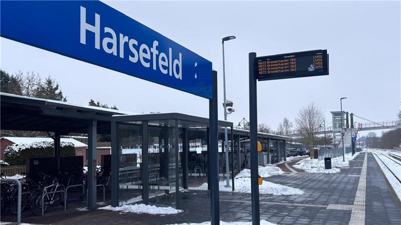 Der Bahnhof in Harsefeld: Viele Pendler fahren von hier aus nach Hamburg.