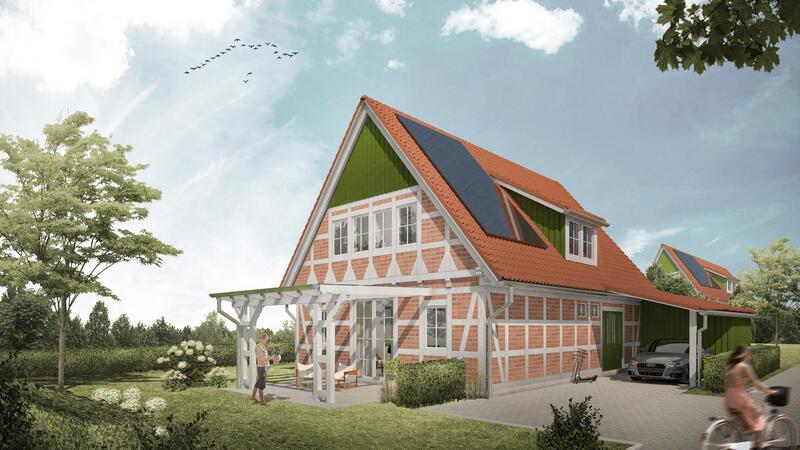 Das Alte Land im Retro-Look: Bauherr setzt auf Fachwerkhäuser Der Bauträger Mühlenhaus Historische Wohnbau aus Steinfeld-Mühlen bei Vechta setzt seit Jahren auf den Bau von Fachwerkhäusern.