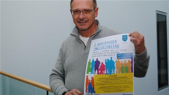 Der Behindertenbeauftragte der Hansestadt Buxtehude, Jens Nübel, lädt zum Buxtehuder Inklusionstag 2023 ein.