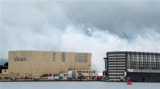 Der Brand war weithin sichtbar.