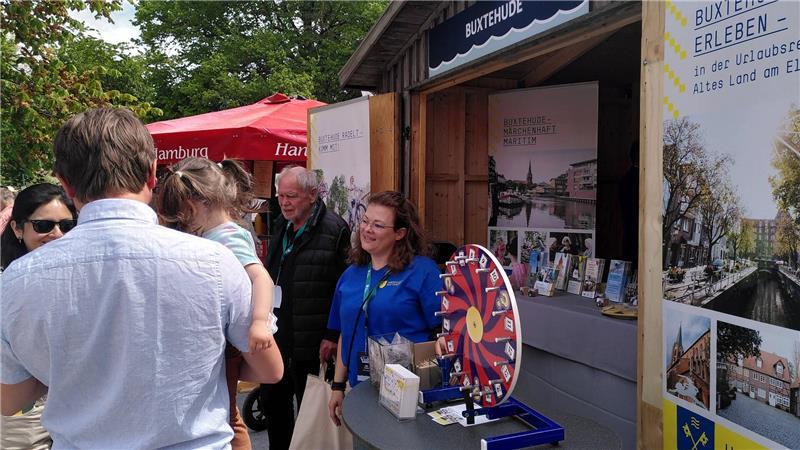 Der Buxtehuder Hansestand beim Internationalen Hansetag in Visby.