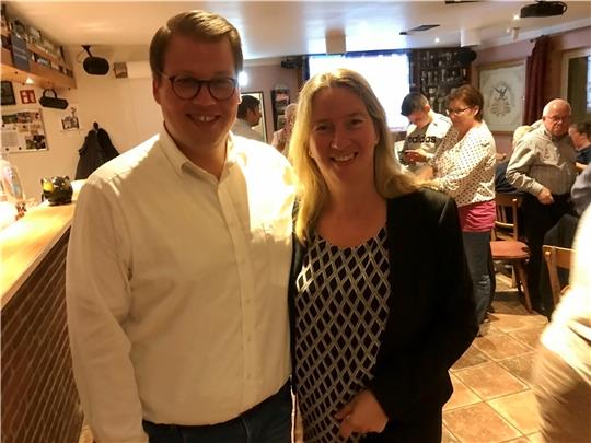 Der CDU-Vorsitzende Alexander Krause und Birgit Butter. Sie bekam die meisten persönlichen Stimmen. Foto: Wisser