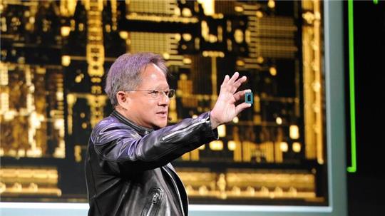 Der Chef des Chipspezialisten Nvidia, Jensen Huang, Im Januar 2018 auf der  Technik-Messe CES.