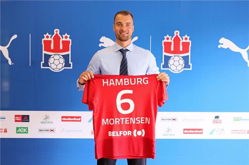 Der Däne Casper Mortensen erhält beim HSV Hamburg die Trikotnummer sechs. Foto: HSVH